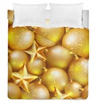 gold christmas ornaments Duvet Cover Double Side (Queen Size)