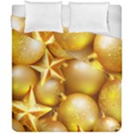 gold christmas ornaments Duvet Cover Double Side (California King Size)