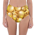 gold christmas ornaments Reversible High-Waist Bikini Bottoms