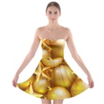 gold christmas ornaments Strapless Bra Top Dress