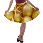 gold christmas ornaments A-line Skater Skirt