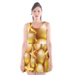 gold christmas ornaments Scoop Neck Skater Dress