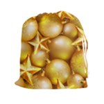 gold christmas ornaments Drawstring Pouch (XXL)