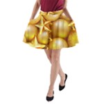 gold christmas ornaments A-Line Pocket Skirt