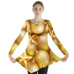 gold christmas ornaments Long Sleeve Tunic 