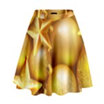 gold christmas ornaments High Waist Skirt