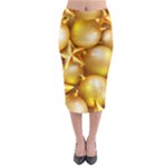 gold christmas ornaments Midi Pencil Skirt