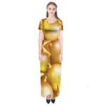 gold christmas ornaments Short Sleeve Maxi Dress