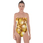 gold christmas ornaments Tie Back One Piece Swimsuit