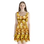 gold christmas ornaments Split Back Mini Dress 