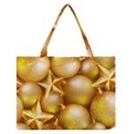 gold christmas ornaments Zipper Medium Tote Bag