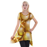 gold christmas ornaments Short Sleeve Side Drop Tunic