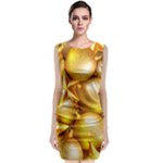 gold christmas ornaments Sleeveless Velvet Midi Dress