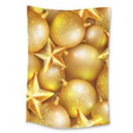 gold christmas ornaments Large Tapestry