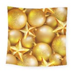 gold christmas ornaments Square Tapestry (Large)