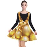 gold christmas ornaments Plunge Pinafore Dress