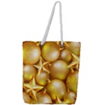 gold christmas ornaments Full Print Rope Handle Tote (Large)