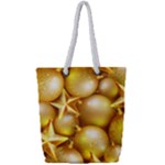 gold christmas ornaments Full Print Rope Handle Tote (Small)