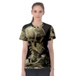 van gogh Skull Women s Sport Mesh Tee