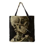 van gogh Skull Grocery Tote Bag