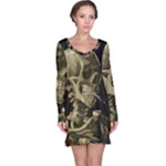 van gogh Skull Long Sleeve Nightdress