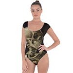 van gogh Skull Short Sleeve Leotard 