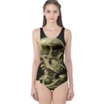 van gogh Skull One Piece Swimsuit