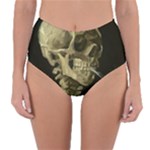 van gogh Skull Reversible High-Waist Bikini Bottoms