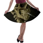 van gogh Skull A-line Skater Skirt