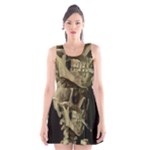 van gogh Skull Scoop Neck Skater Dress