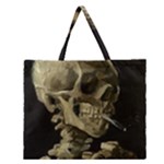 van gogh Skull Zipper Large Tote Bag