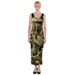 van gogh Skull Fitted Maxi Dress