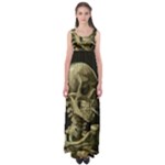 van gogh Skull Empire Waist Maxi Dress