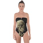 van gogh Skull Tie Back One Piece Swimsuit