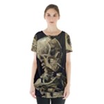 van gogh Skull Skirt Hem Sports Top