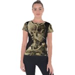 van gogh Skull Short Sleeve Sports Top 