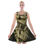 van gogh Skull Velvet Skater Dress