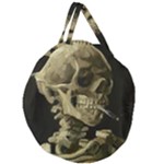 van gogh Skull Giant Round Zipper Tote