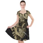 van gogh Skull Cap Sleeve Midi Dress