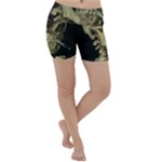 van gogh Skull Lightweight Velour Yoga Shorts