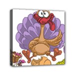 funny thanksgiving turkey Mini Canvas 6  x 6  (Stretched)