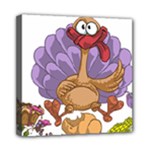 funny thanksgiving turkey Mini Canvas 8  x 8  (Stretched)