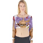 funny thanksgiving turkey Long Sleeve Crop Top