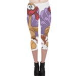 funny thanksgiving turkey Capri Leggings 