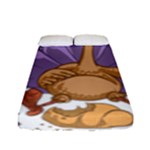 funny thanksgiving turkey Fitted Sheet (Full/ Double Size)