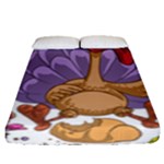 funny thanksgiving turkey Fitted Sheet (Queen Size)