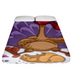 funny thanksgiving turkey Fitted Sheet (King Size)