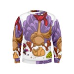 funny thanksgiving turkey Kids  Sweatshirt