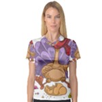 funny thanksgiving turkey V-Neck Sport Mesh Tee