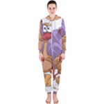 funny thanksgiving turkey Hooded Jumpsuit (Ladies)